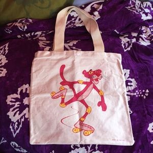Vintage Pink Panther Cartoon Tote Bag